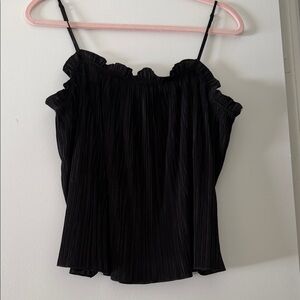 Madewell Black Ruffled Camisole